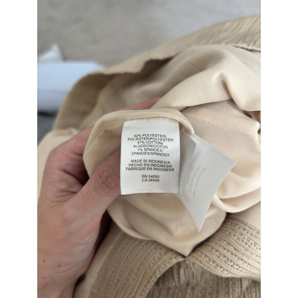 JONES NEW YORK Women Beige Cotton Sheath Dress Size 10 Textured Classic capsule - Picture 4 of 7